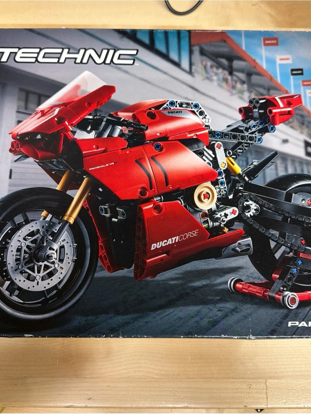 Lego Technic Ducati Panigale V4 Motorcycle in Red and Black